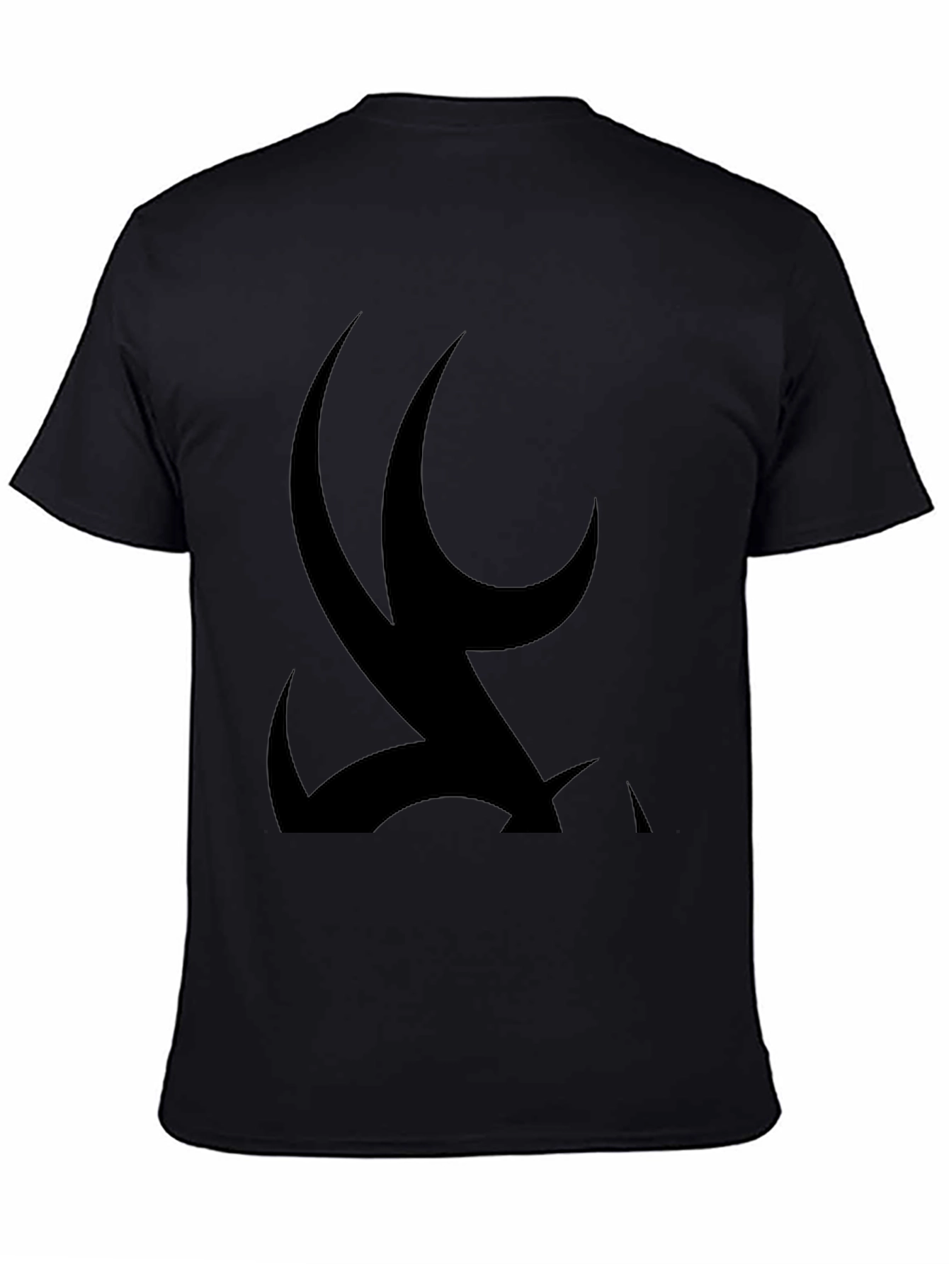 Mens Black Graphic Tee - Tribal Design