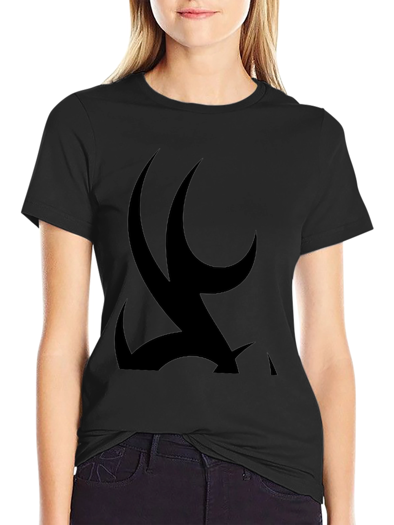 Mens Black Graphic Tee - Tribal Design