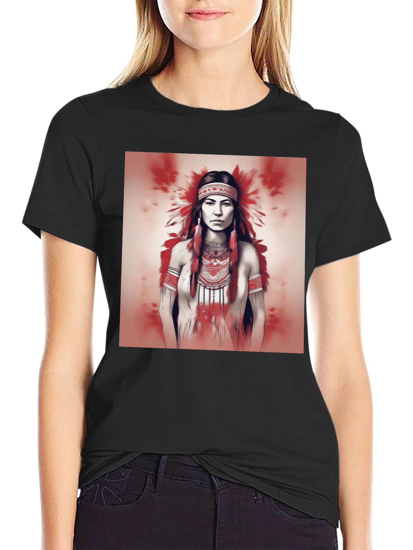 Native American Woman Graphic Tee