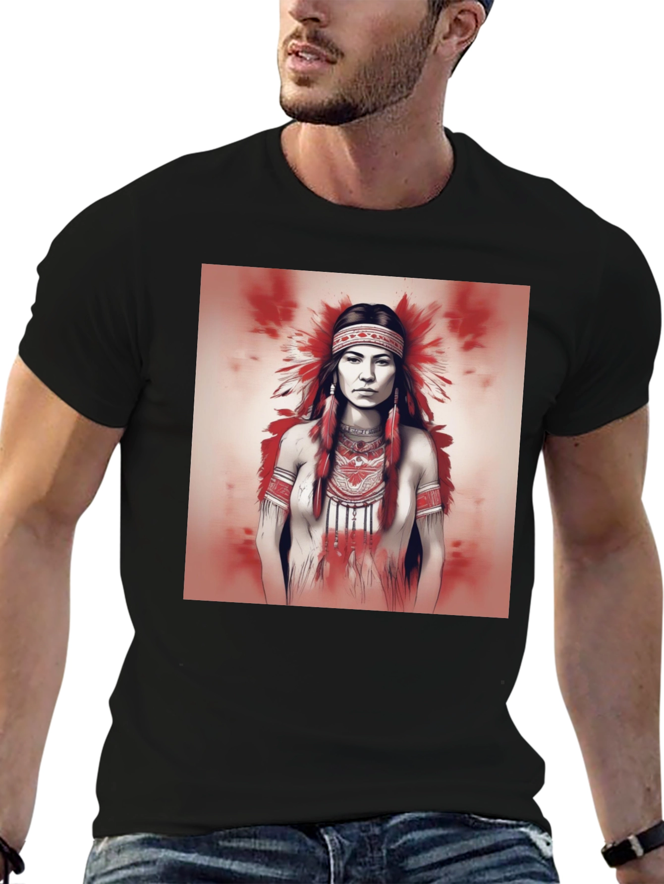 Native American Woman Graphic Tee