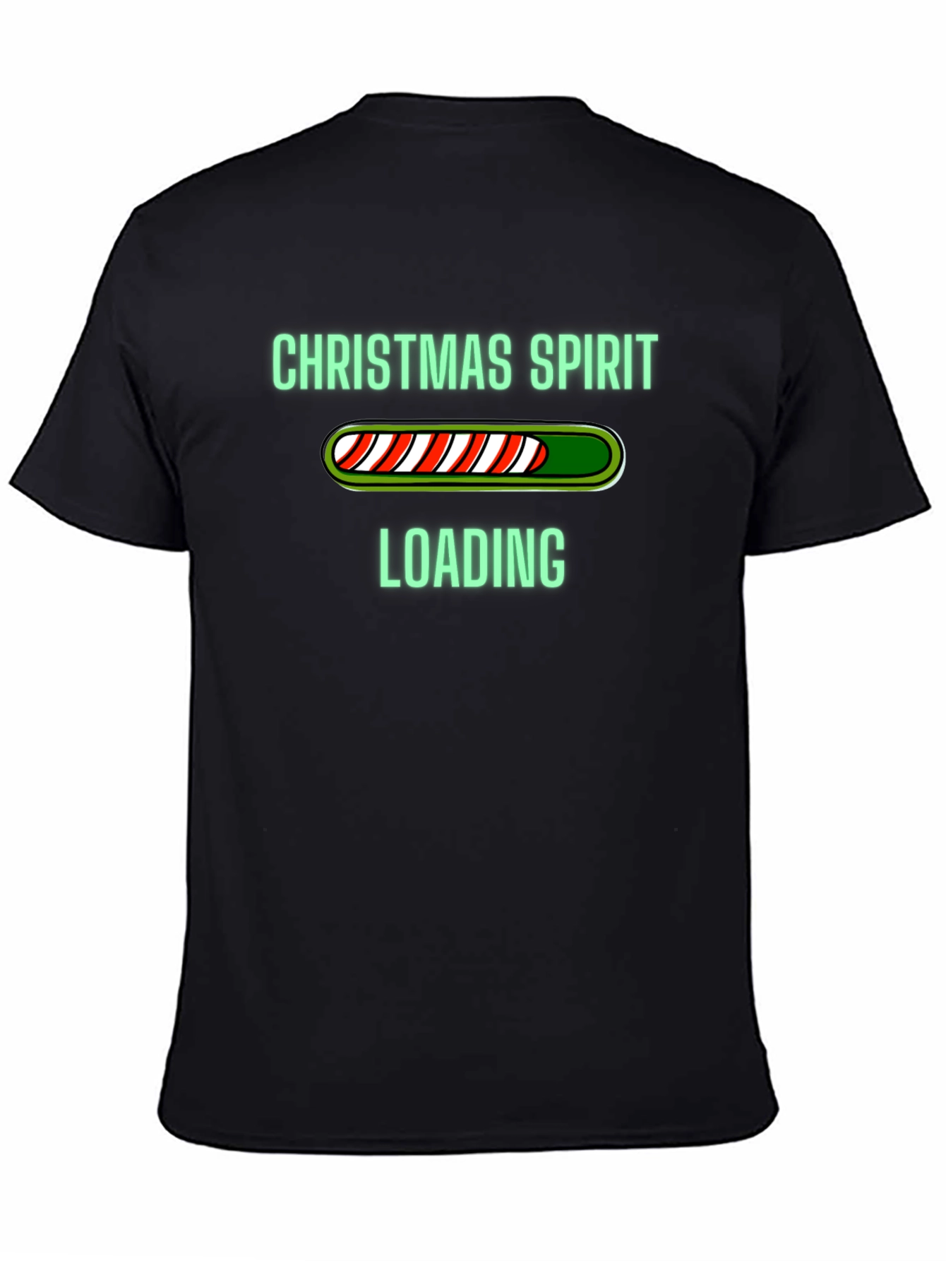 Christmas Spirit Loading Graphic Tee - Black