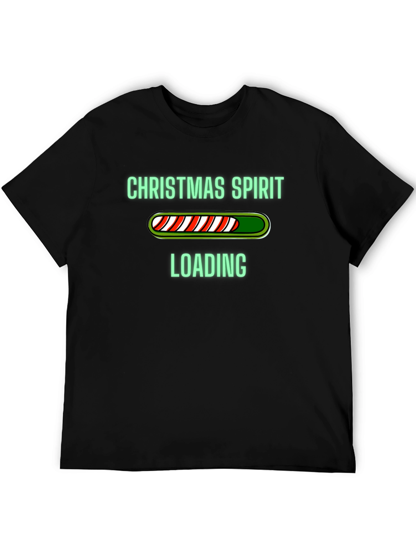 Christmas Spirit Loading Graphic Tee - Black
