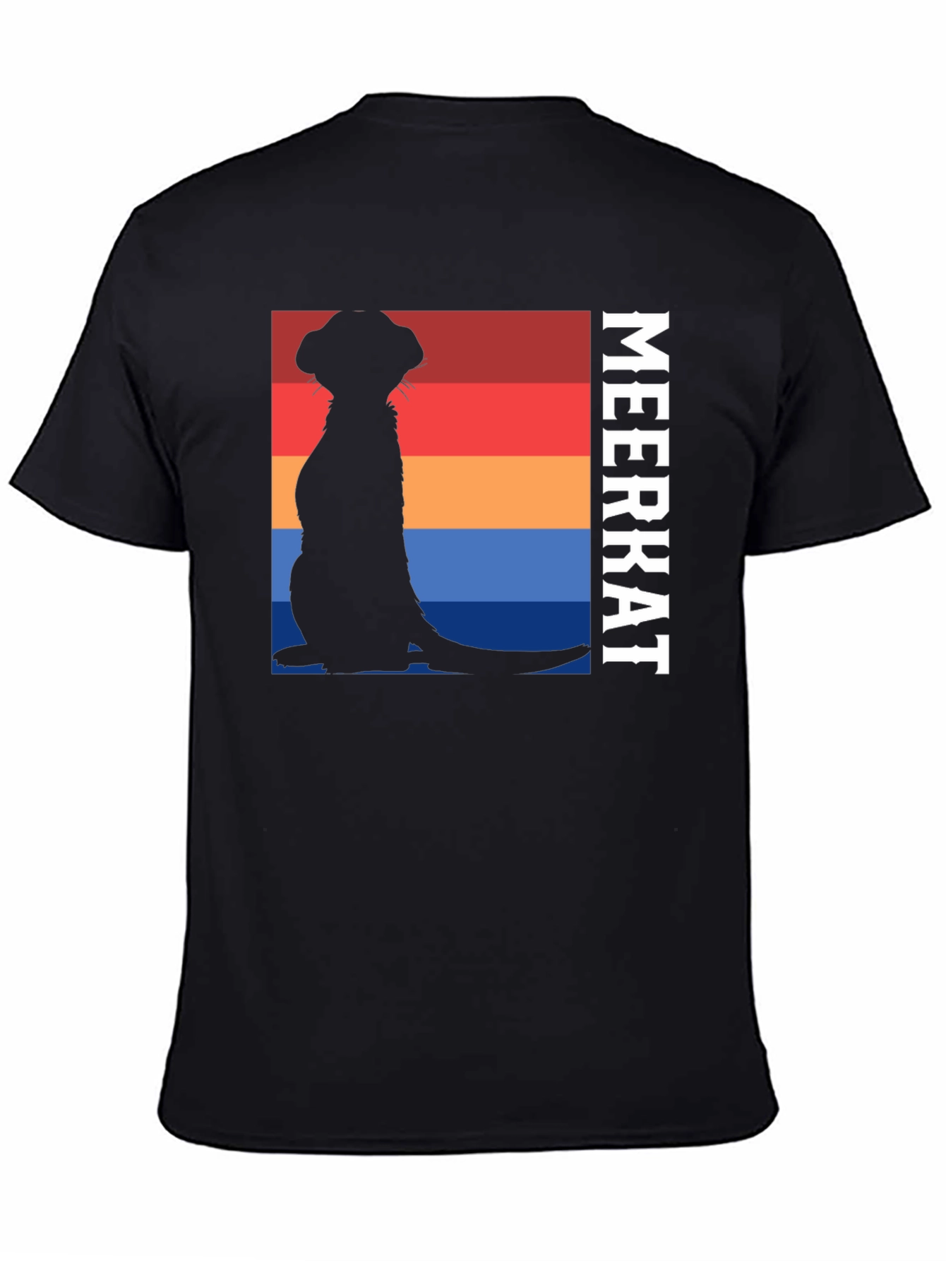 Meerkat Silhouette T-Shirt - Retro Style