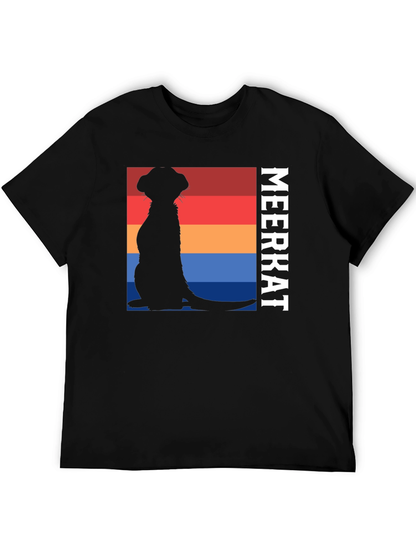 Meerkat Silhouette T-Shirt - Retro Style