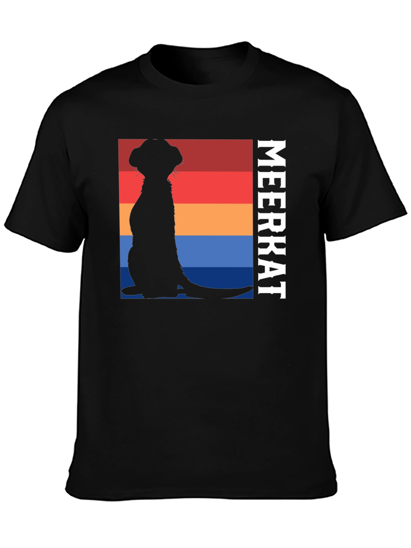 Meerkat Silhouette T-Shirt - Retro Style
