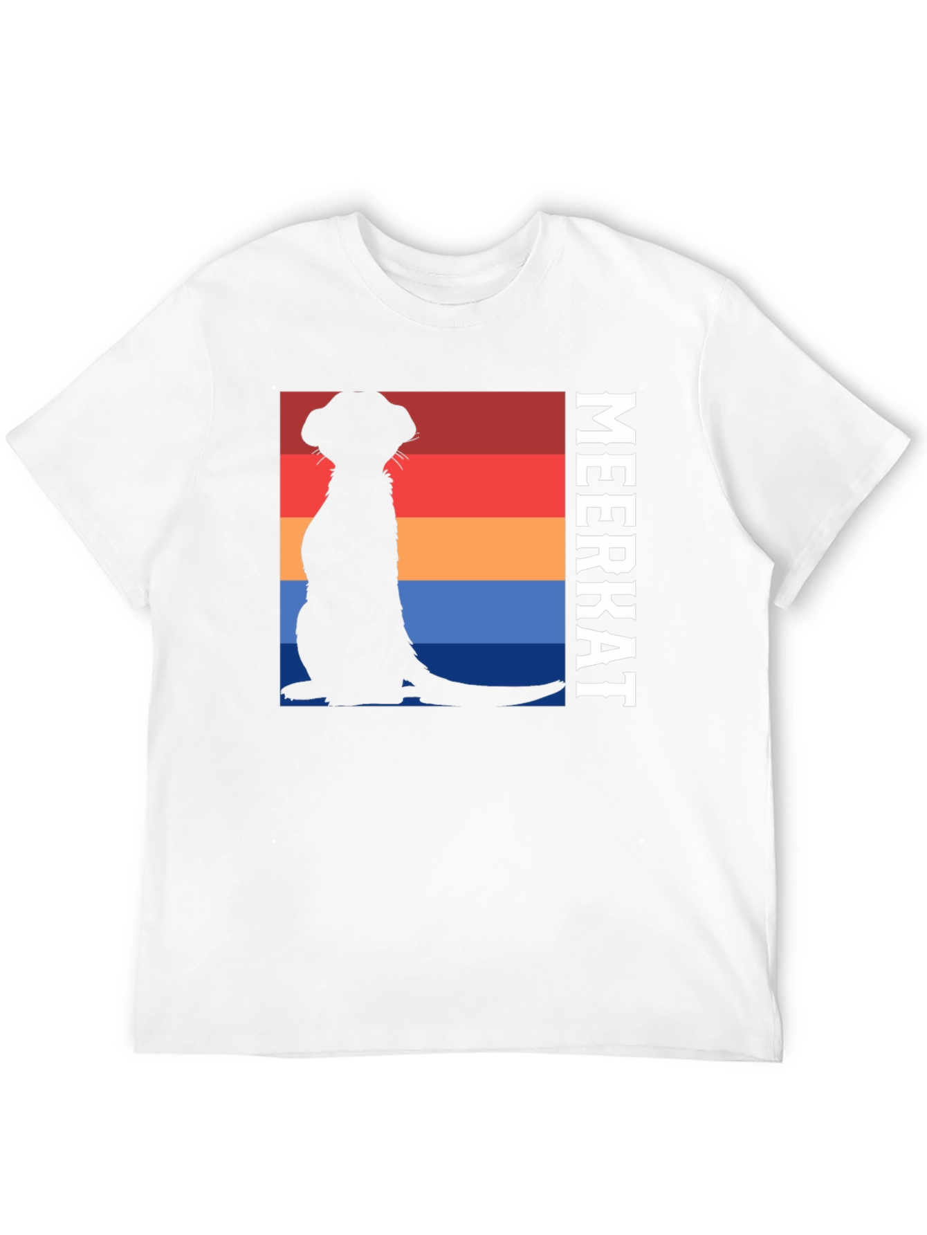 Meerkat Silhouette T-Shirt - Retro Style