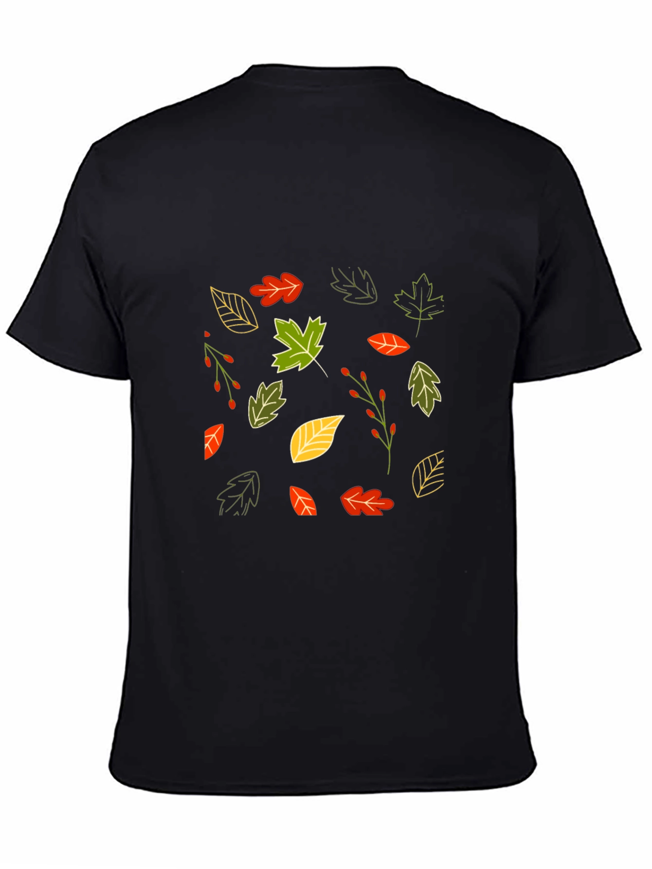 Autumn Leaves Black T-Shirt
