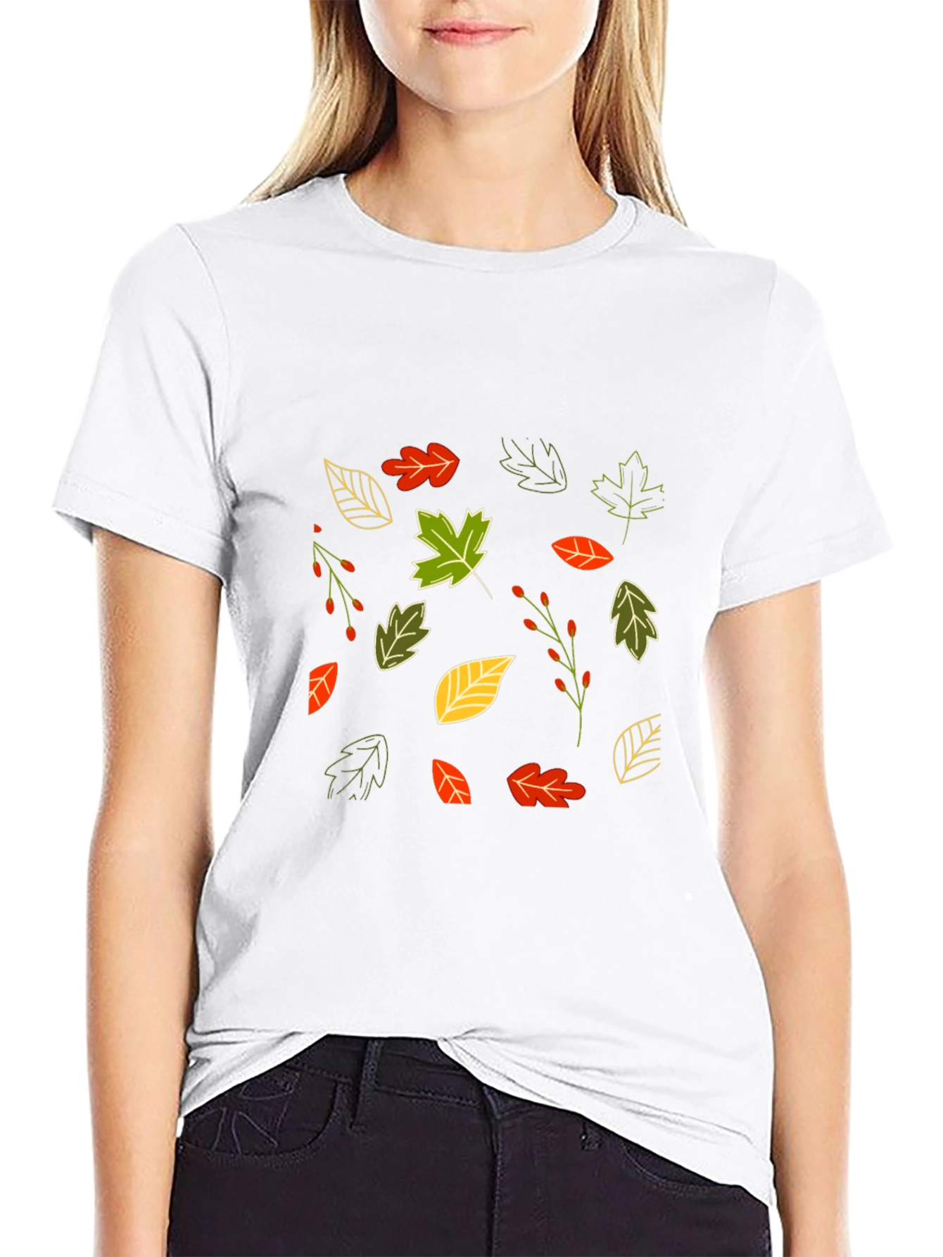 Autumn Leaves Black T-Shirt