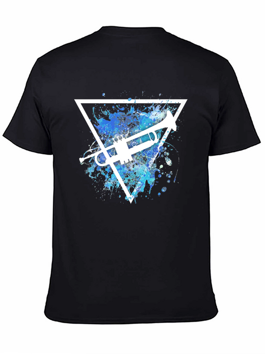 Trumpet Triangle Graphic T-Shirt - Music Lover Tee