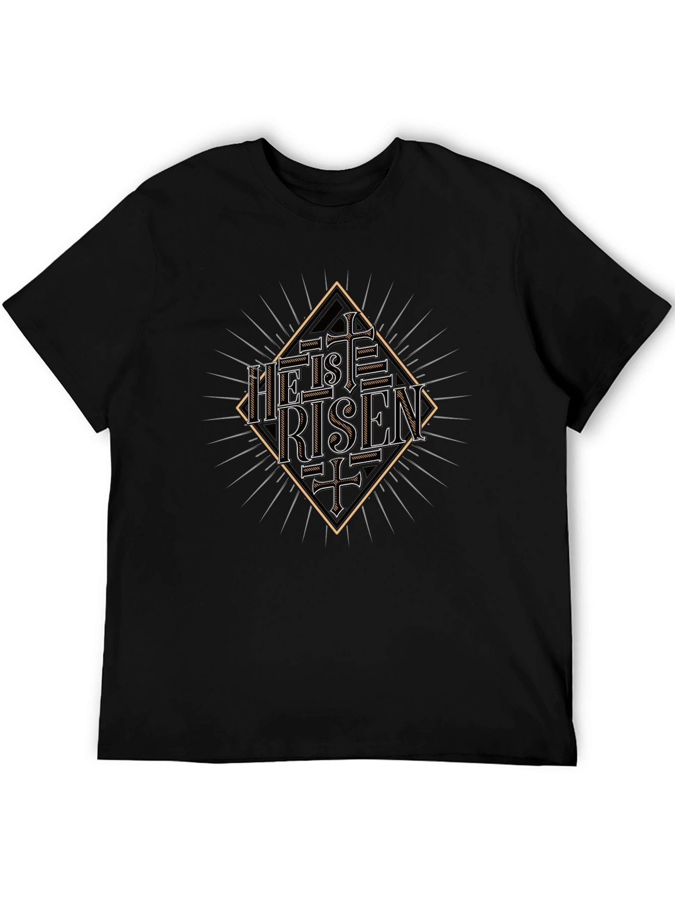 He Is Risen Graphic Tee - Mens Black T-Shirt