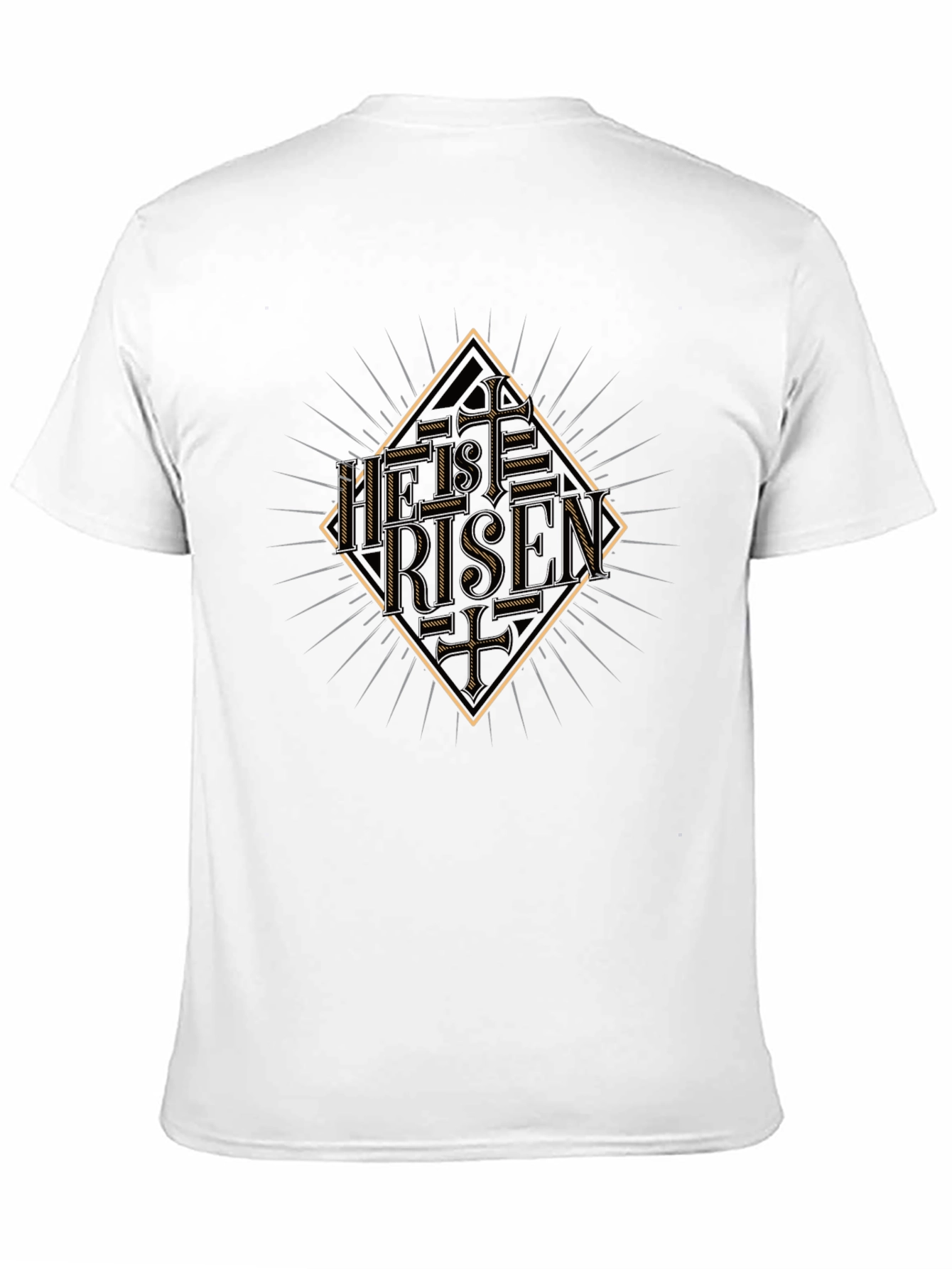 He Is Risen Graphic Tee - Mens Black T-Shirt