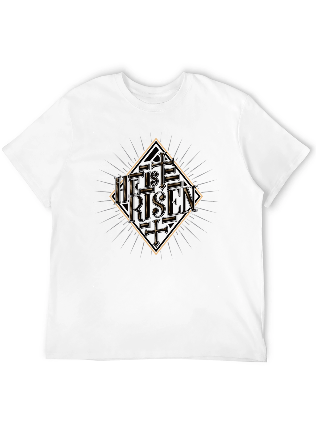 He Is Risen Graphic Tee - Mens Black T-Shirt