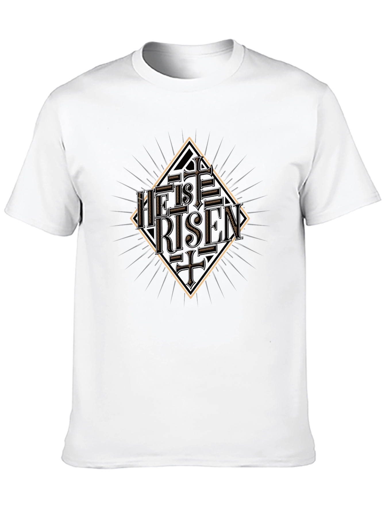 He Is Risen Graphic Tee - Mens Black T-Shirt