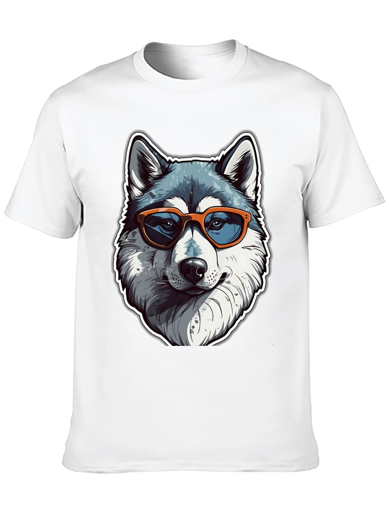 Cool Husky Graphic Tee - Black T-Shirt