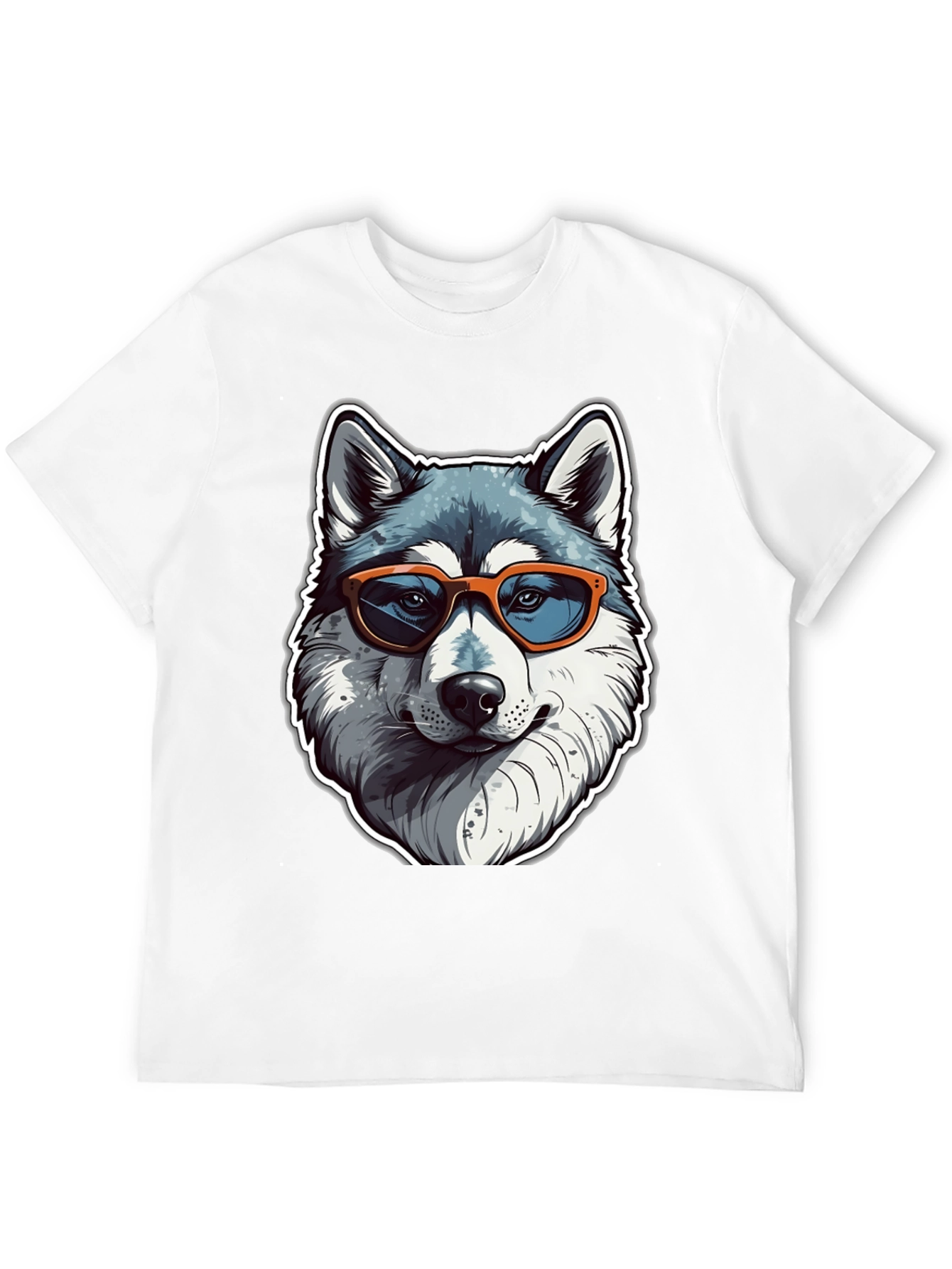Cool Husky Graphic Tee - Black T-Shirt