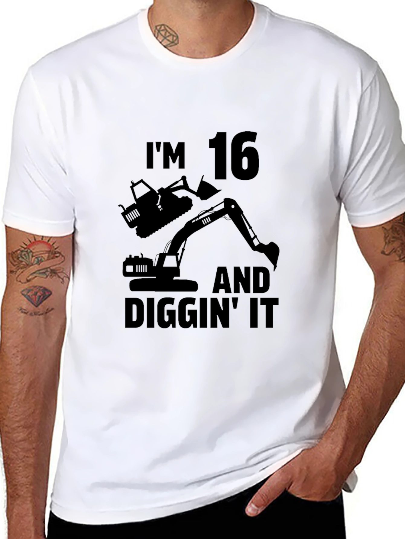 Im 16 and Diggin It Black T-Shirt