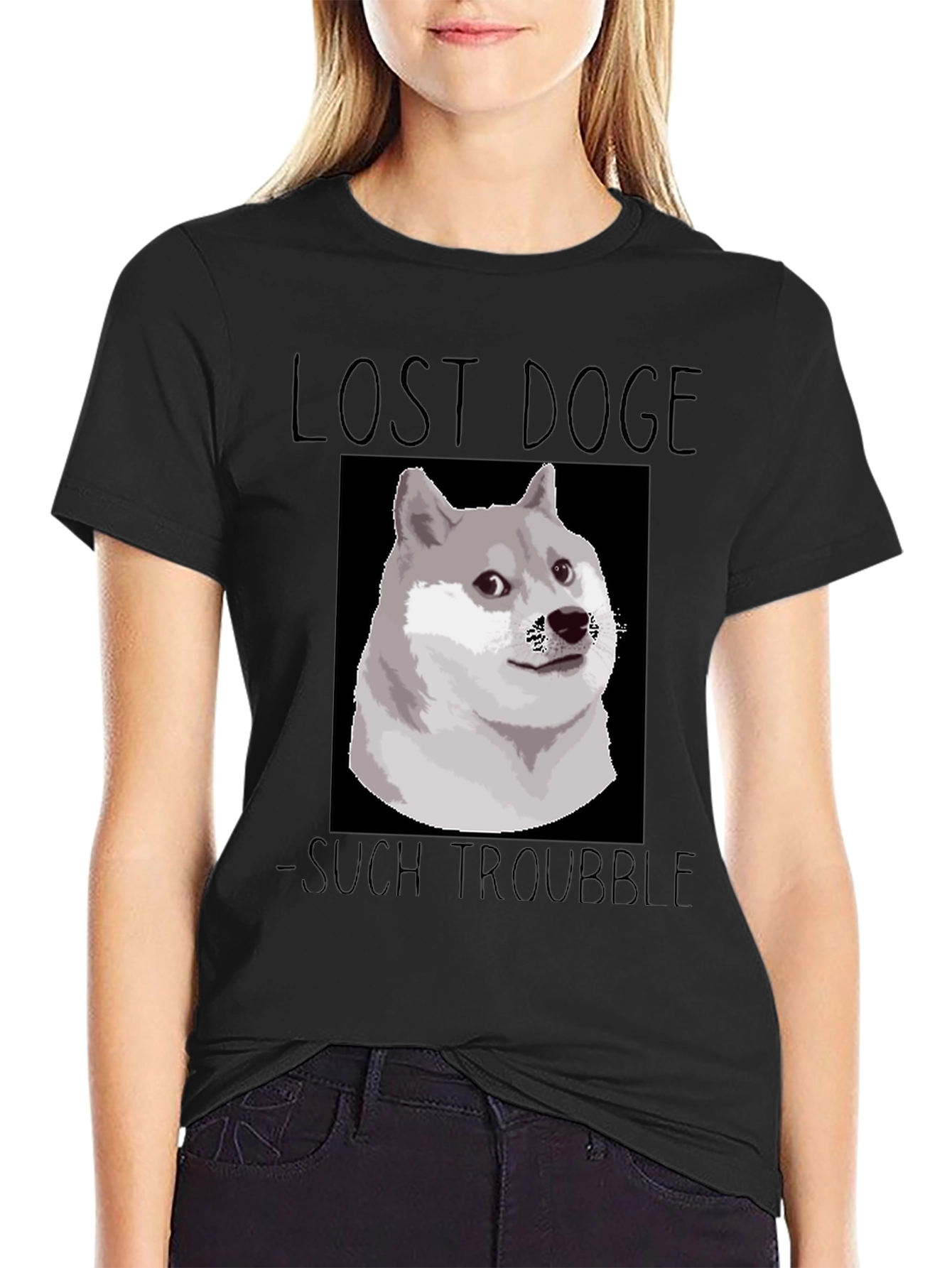 Lost Doge T-Shirt - Such Trouble Funny Meme Tee