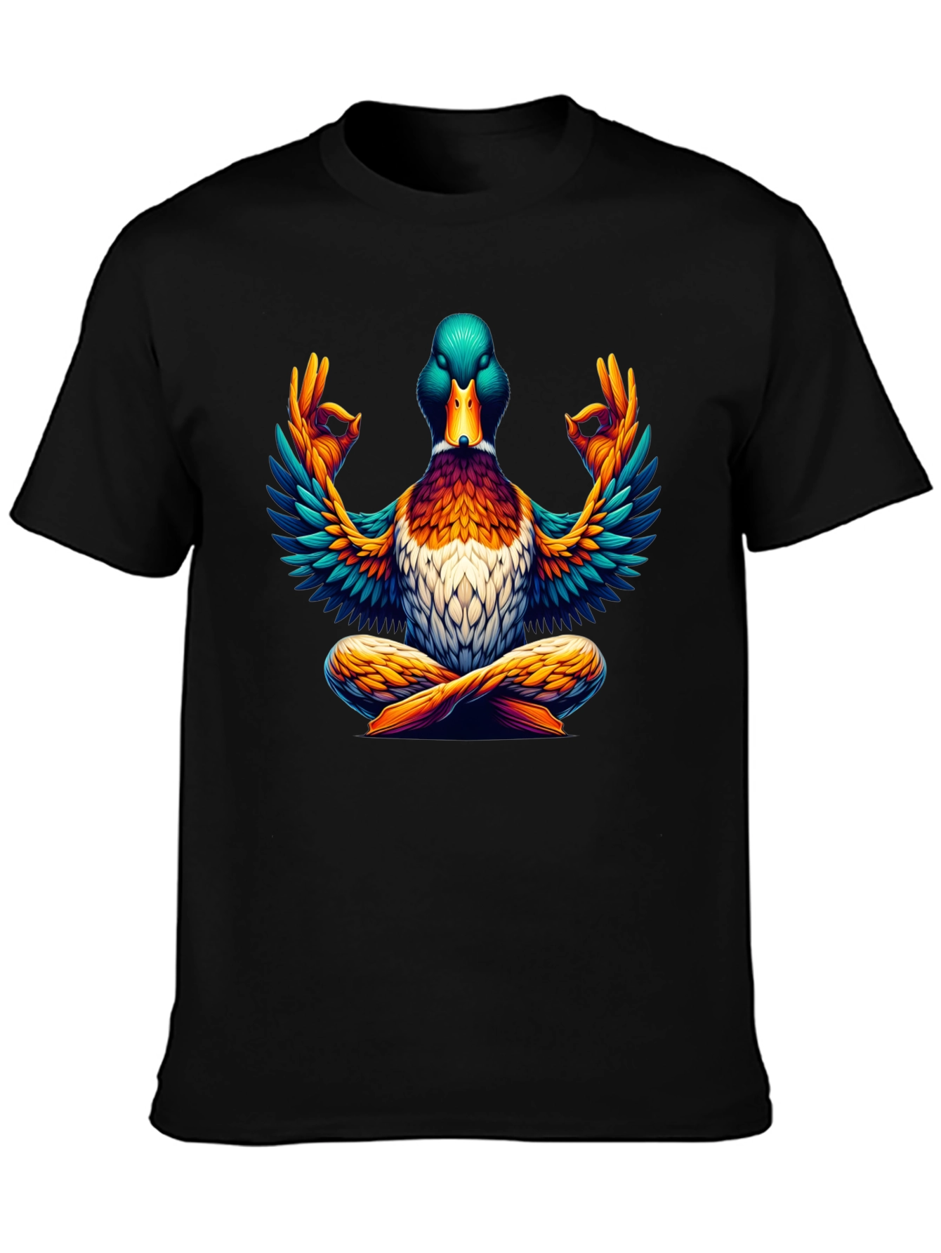 Zen Duck T-Shirt: Meditating Mallard Design