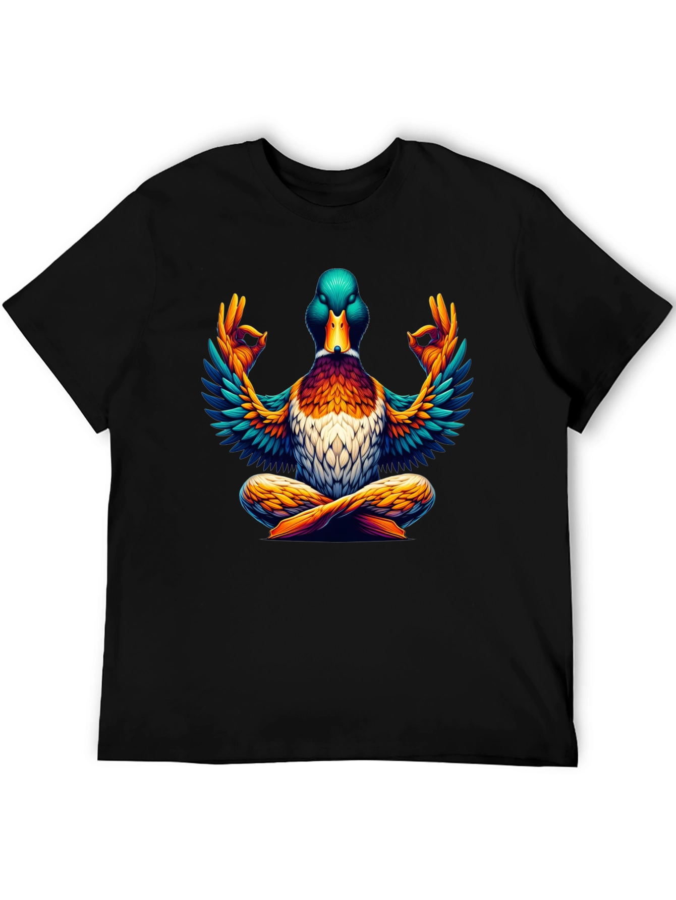 Zen Duck T-Shirt: Meditating Mallard Design