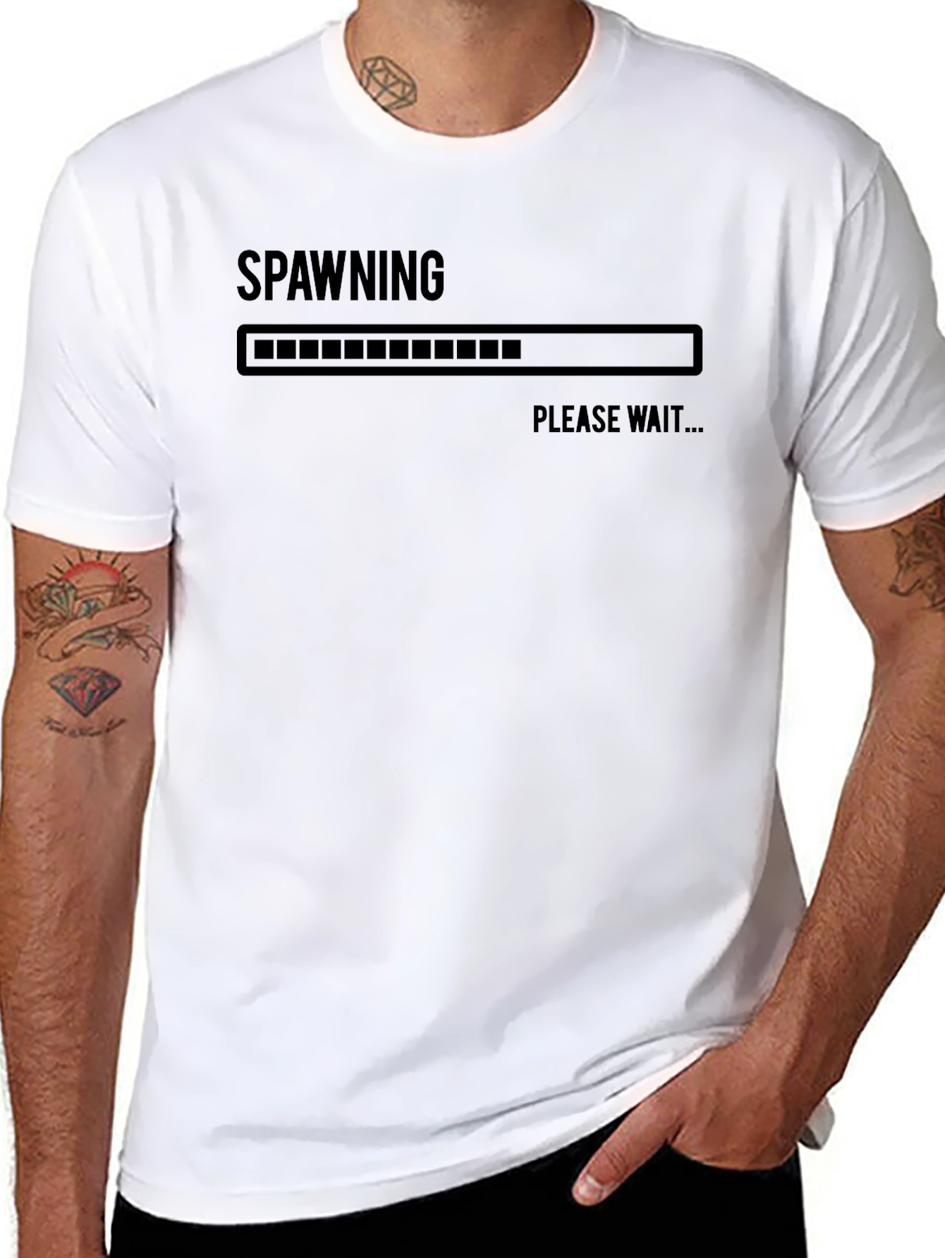 Spawning Please Wait Mens Black T-Shirt