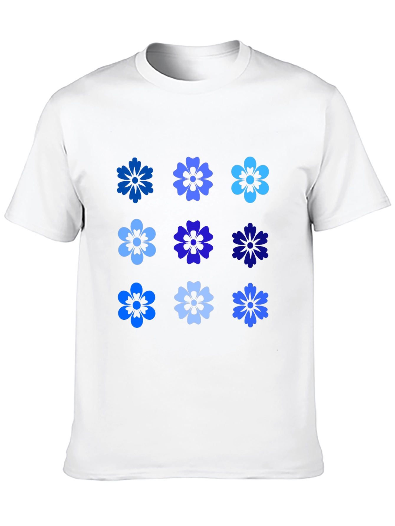 Blue Floral Print T-Shirt