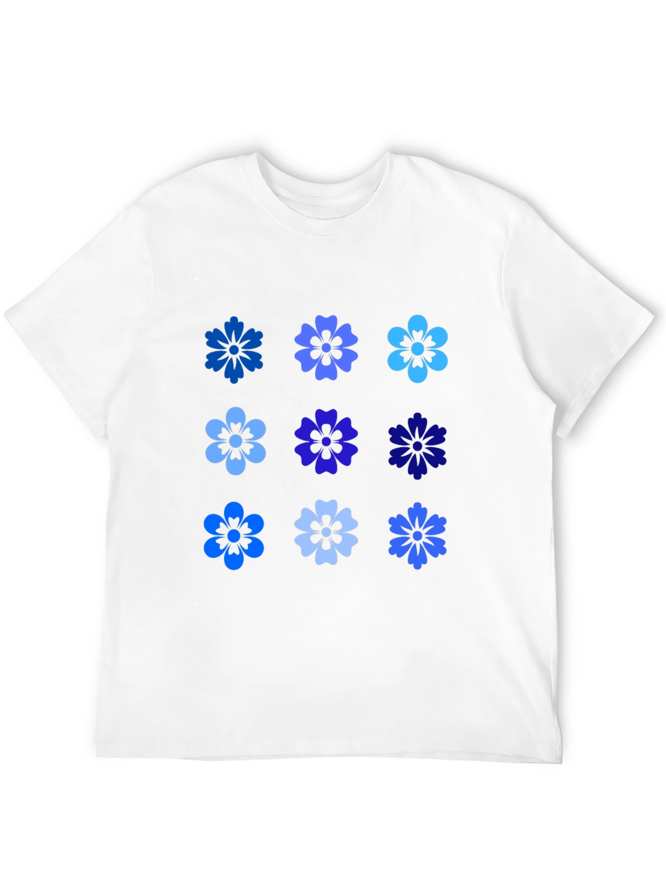 Blue Floral Print T-Shirt