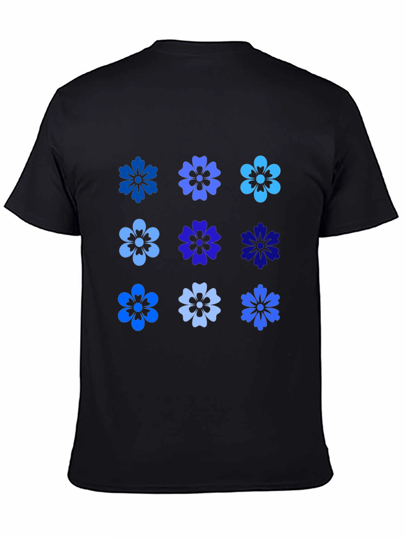 Blue Floral Print T-Shirt