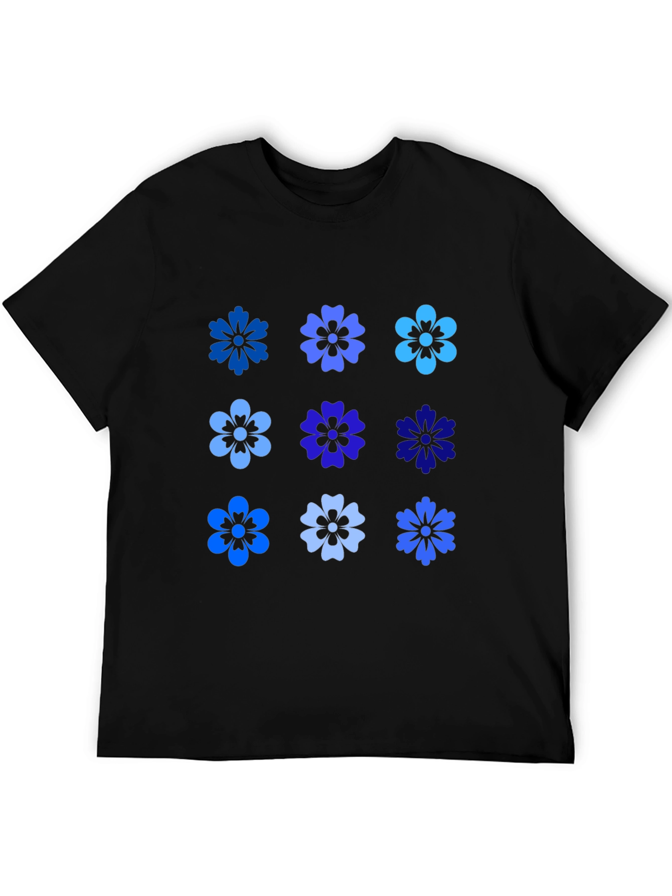 Blue Floral Print T-Shirt