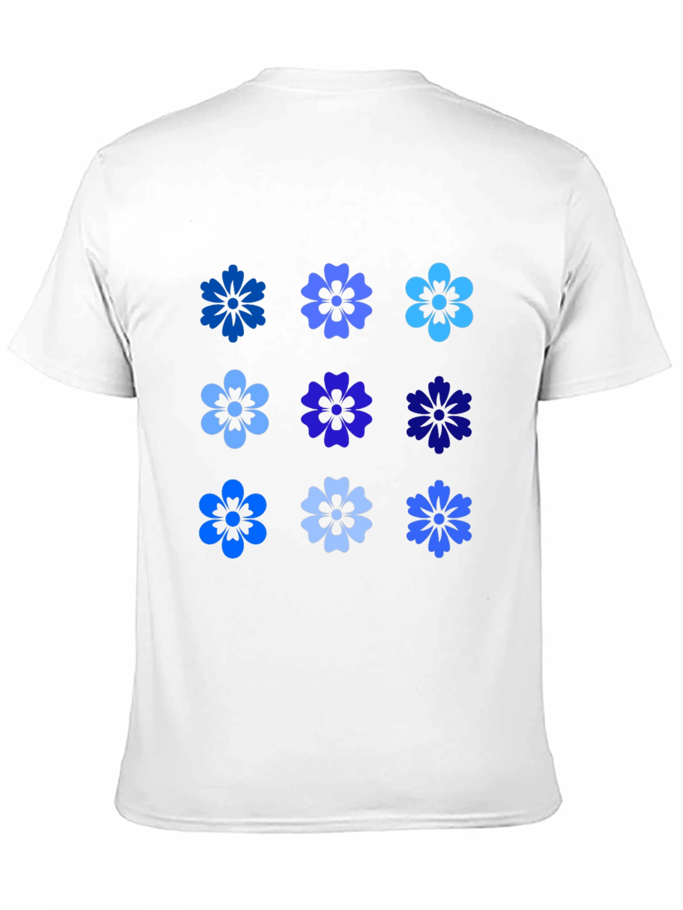 Blue Floral Print T-Shirt