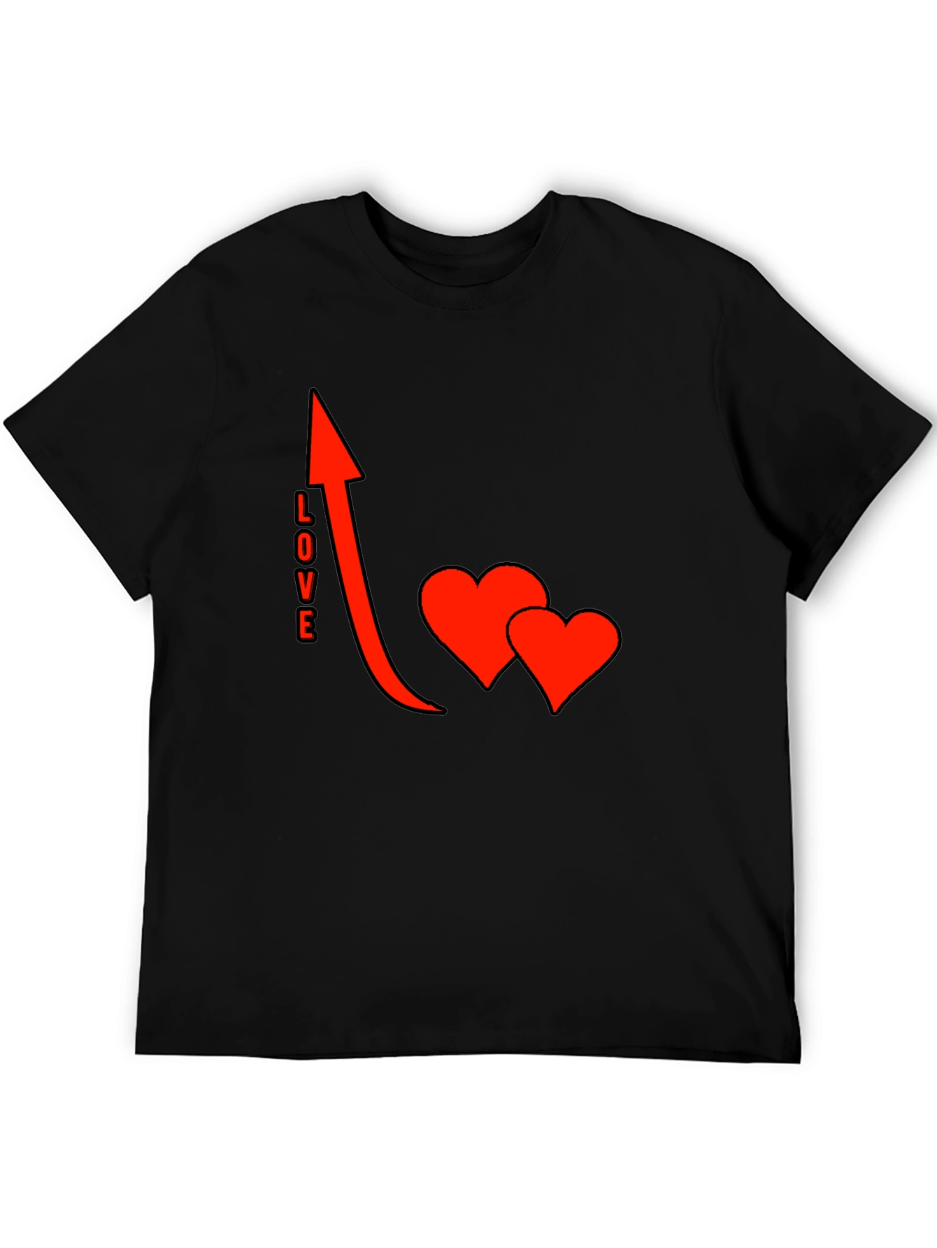 Love Arrow Graphic Black T-Shirt