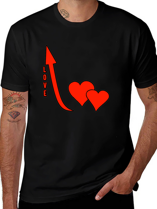 Love Arrow Graphic Black T-Shirt