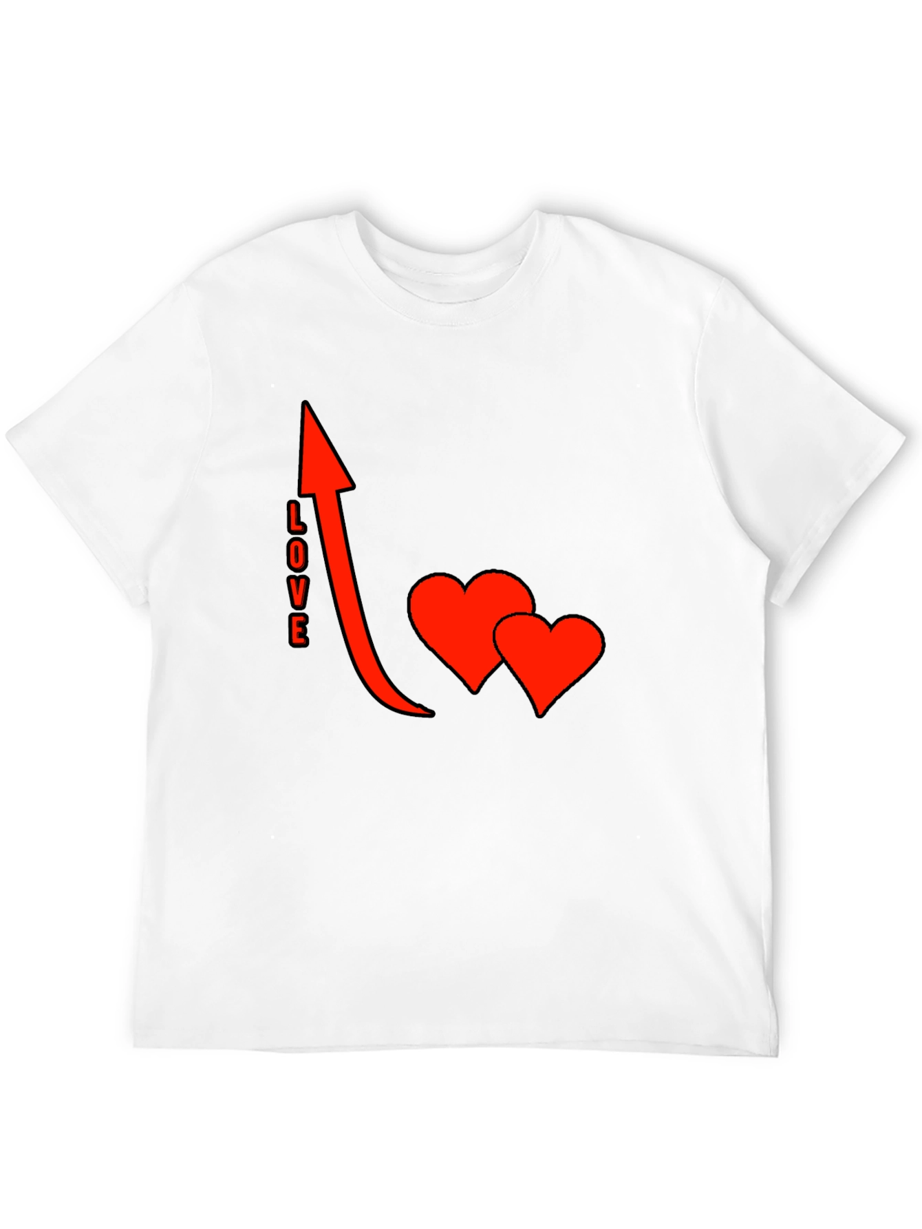 Love Arrow Graphic Black T-Shirt