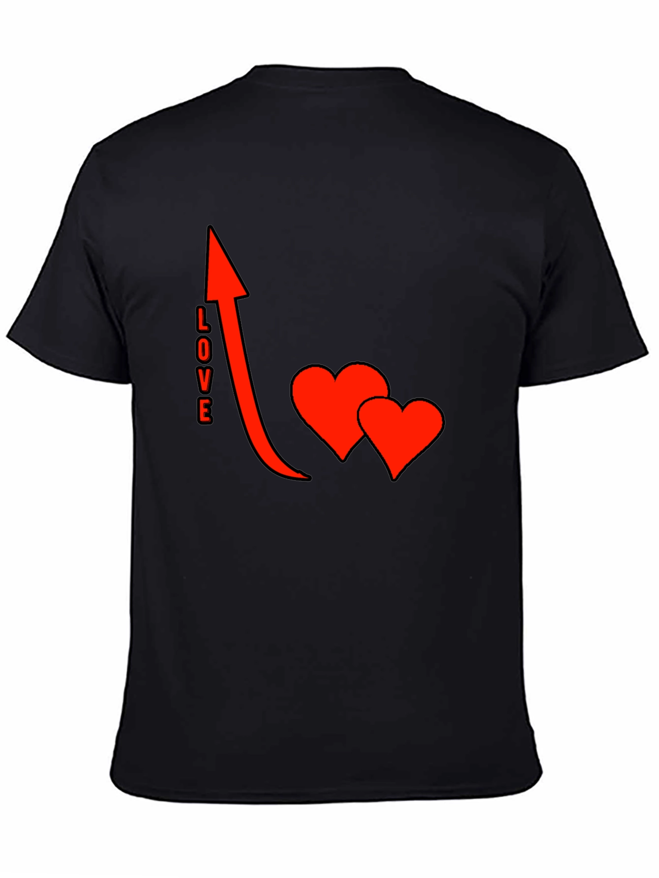 Love Arrow Graphic Black T-Shirt