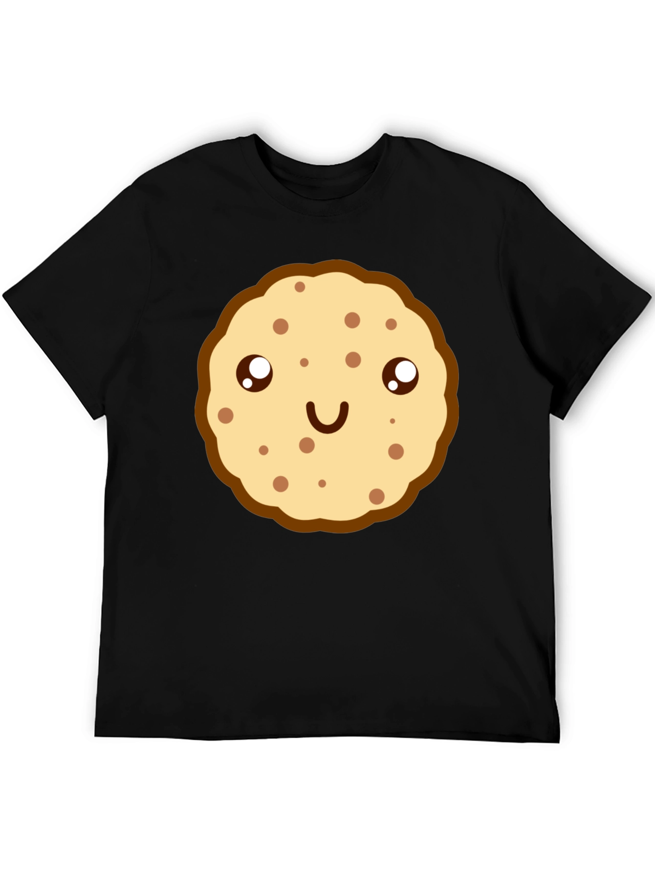 Cute Cookie Graphic Black T-Shirt