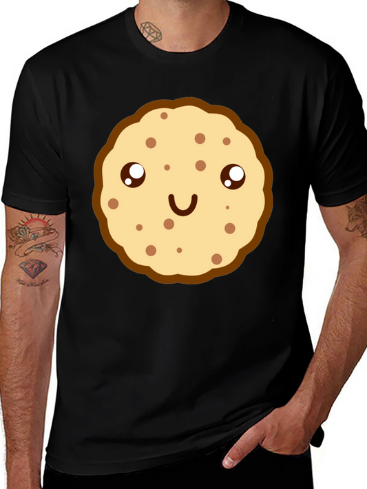 Cute Cookie Graphic Black T-Shirt