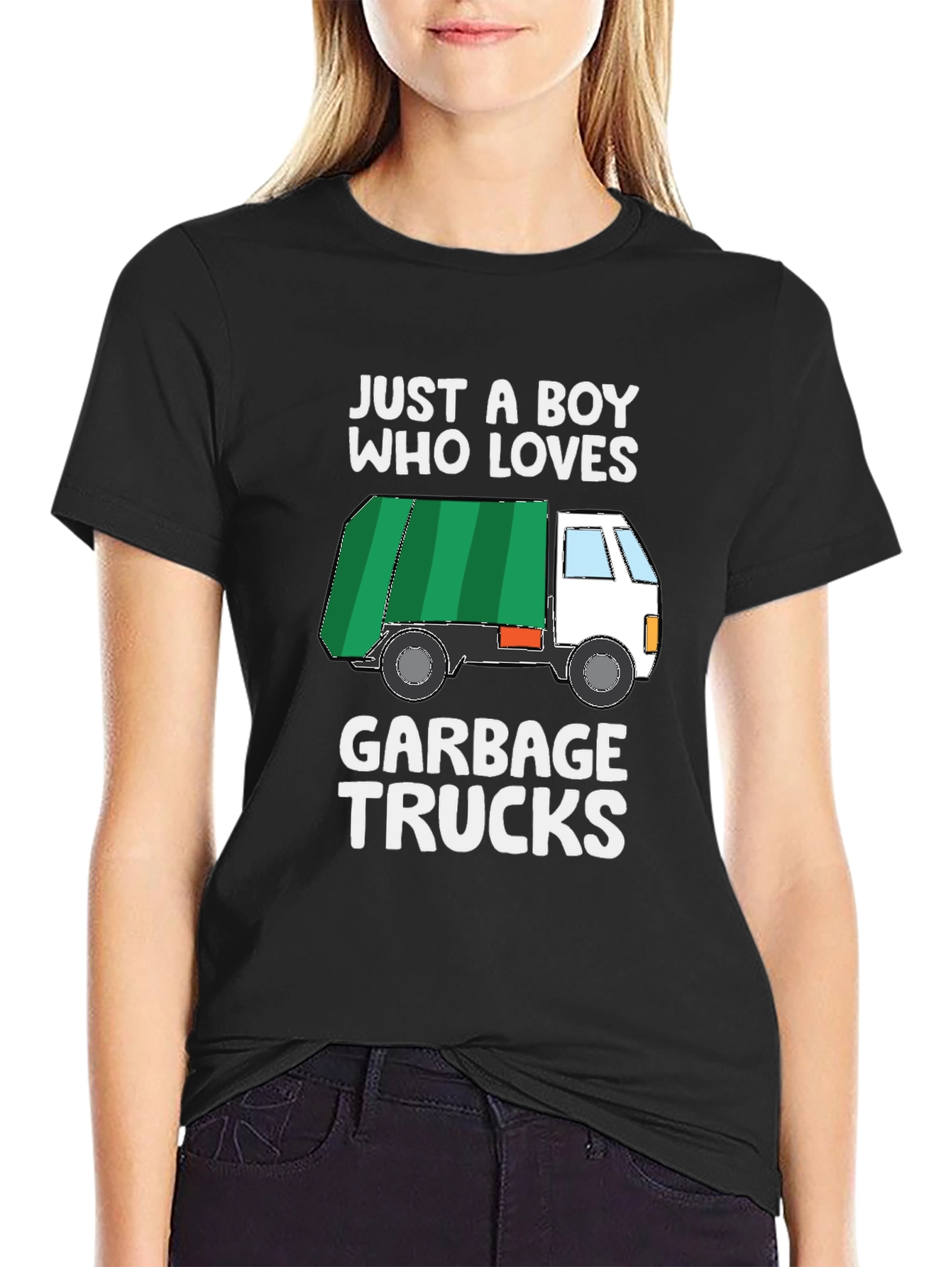 Boy Who Loves Garbage Trucks Graphic T-Shirt