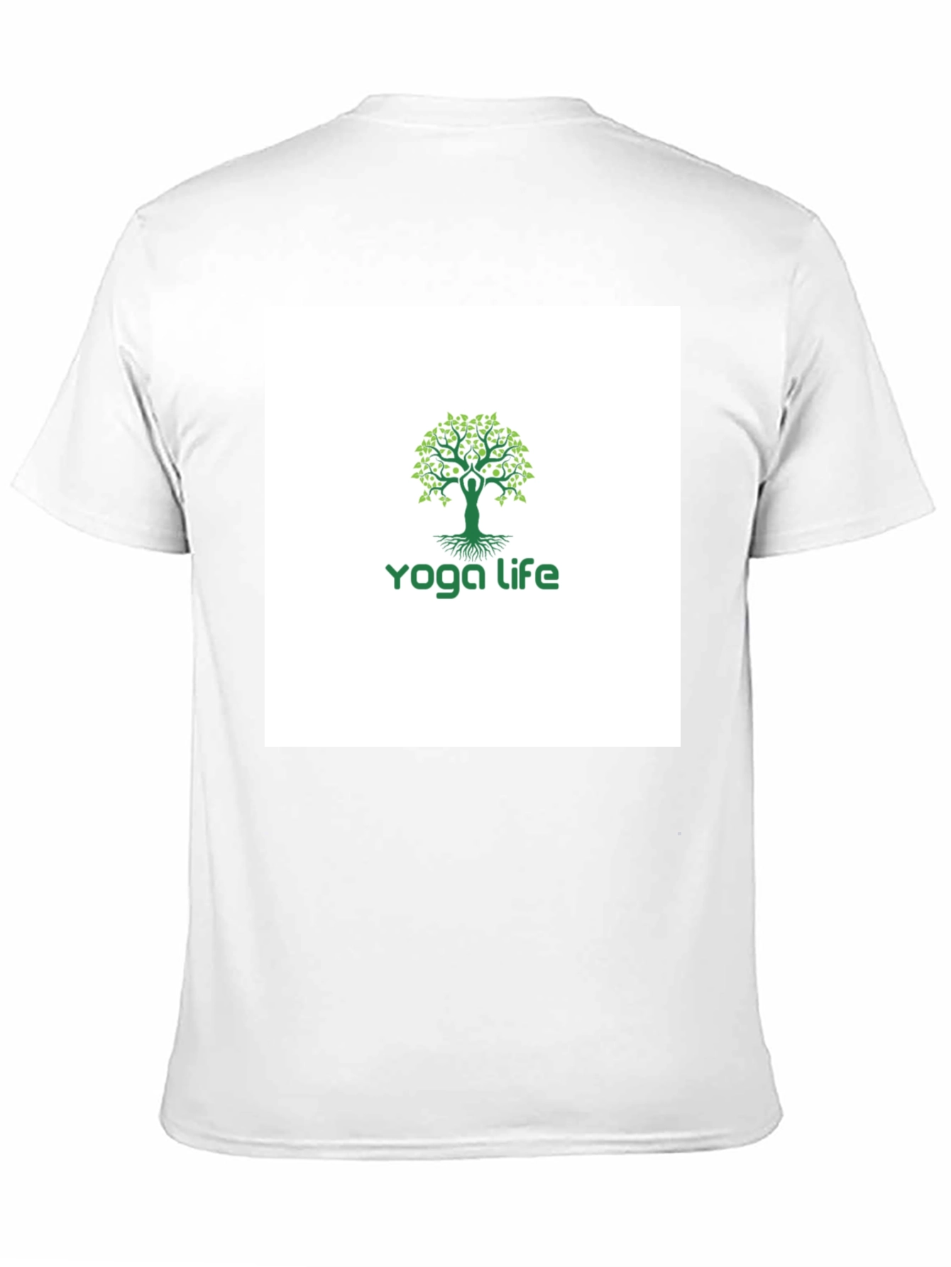 Yoga Life Tree T-Shirt - Black Cotton