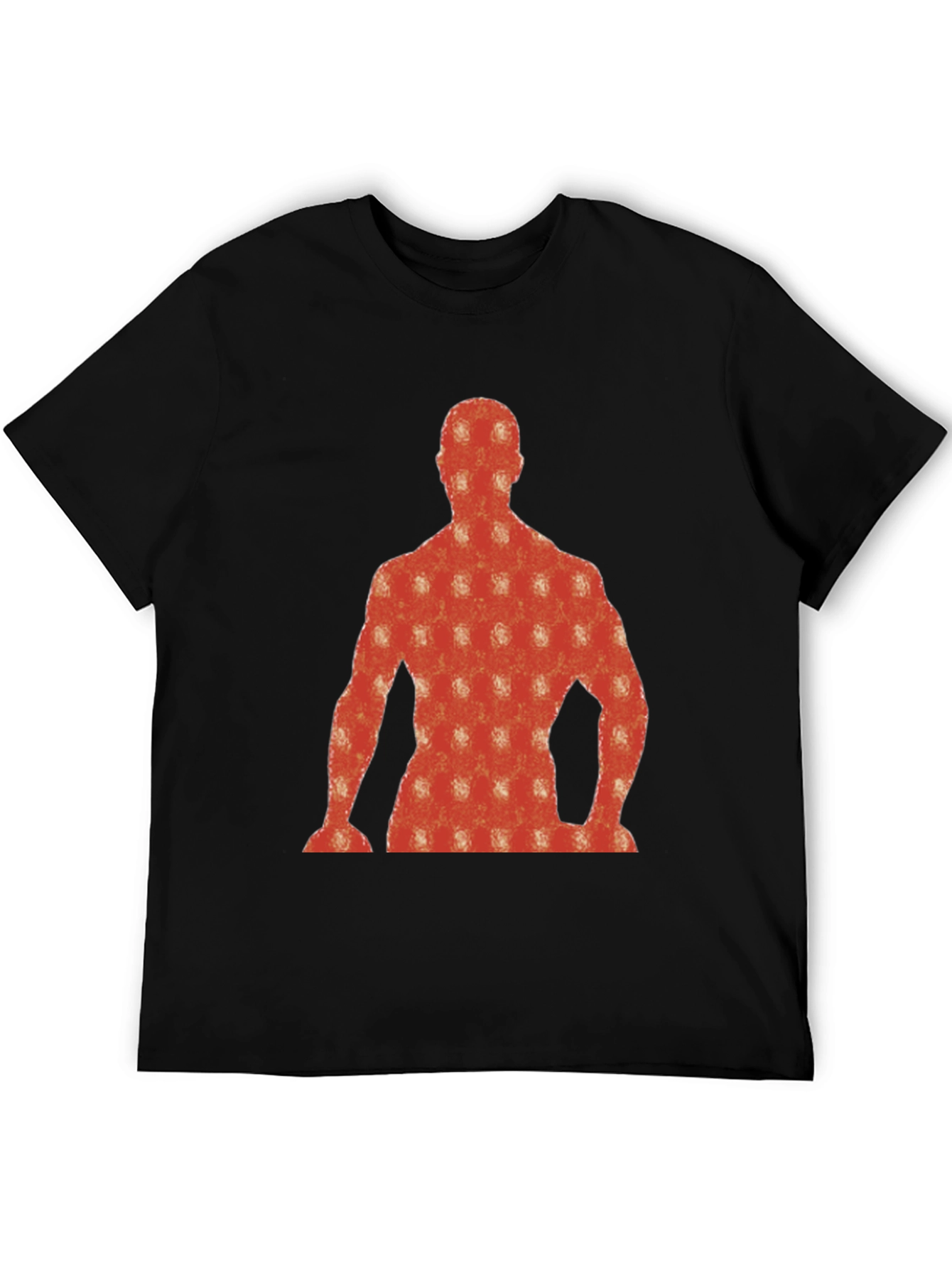 Abstract Silhouette Graphic Tee - Black