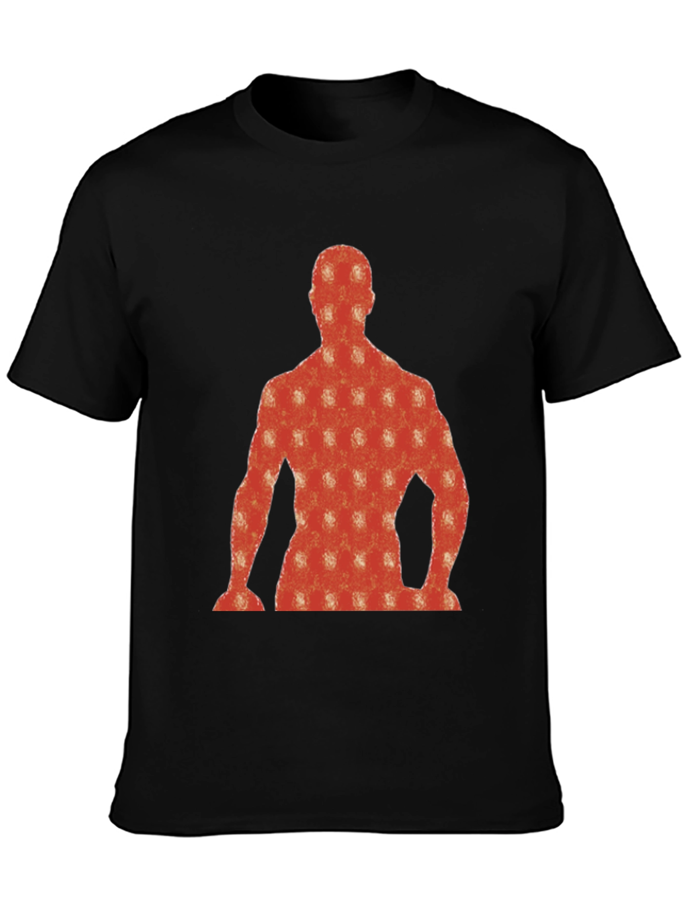 Abstract Silhouette Graphic Tee - Black