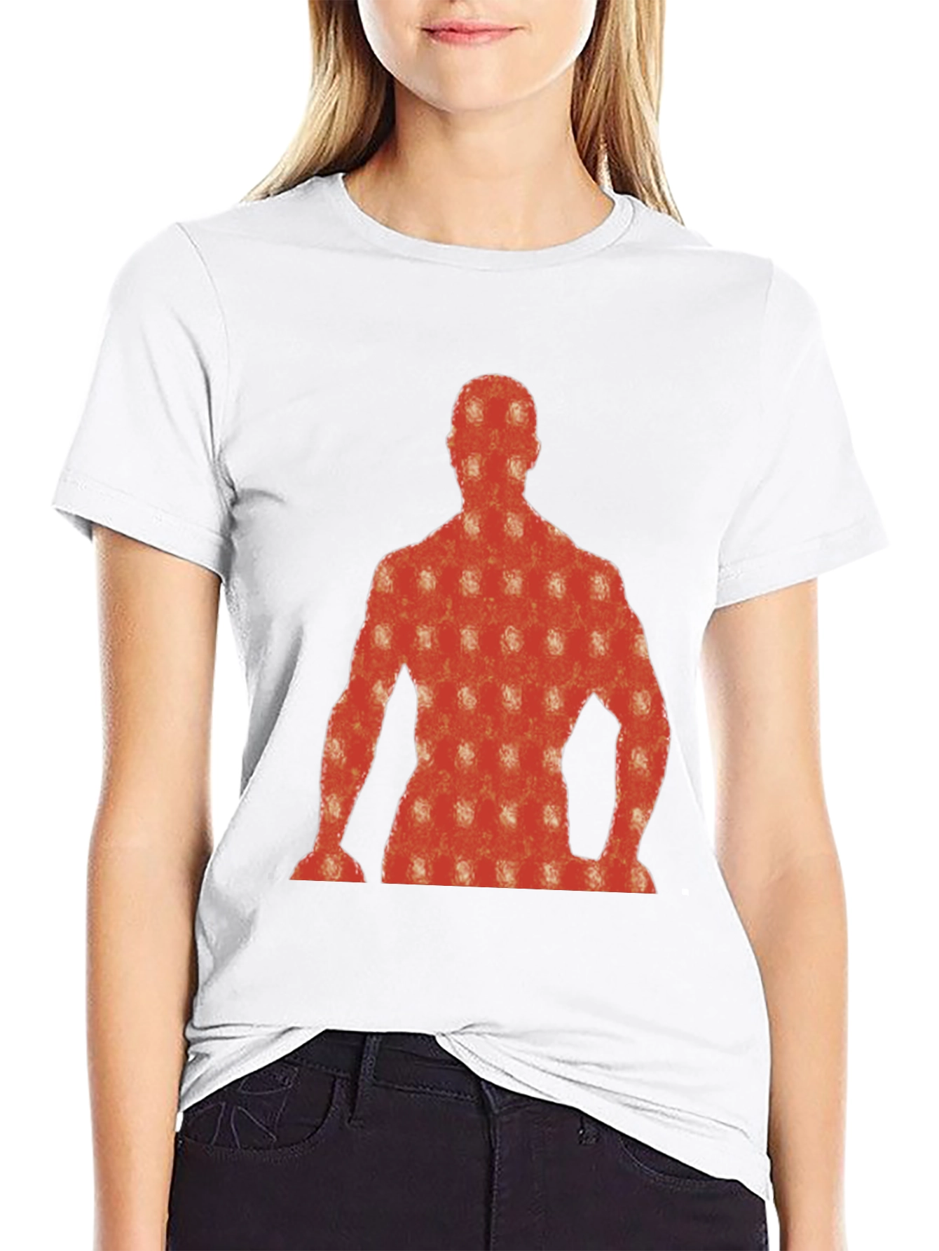 Abstract Silhouette Graphic Tee - Black