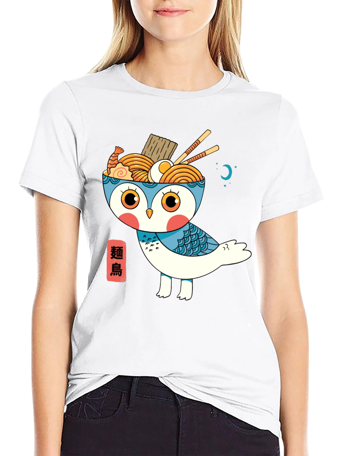 Ramen Owl Graphic Tee - Unique Japanese Style T-Shirt