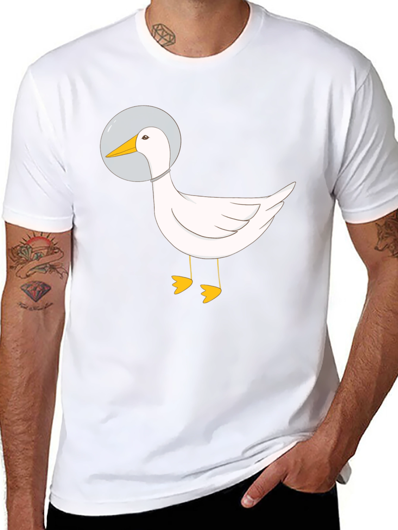Astronaut Duck Graphic T-Shirt
