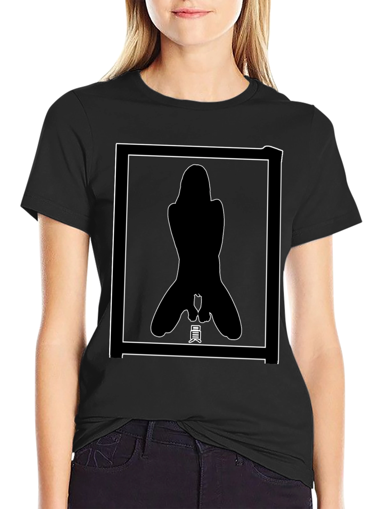 Edgy Graphic Tee - Bold Silhouette Design