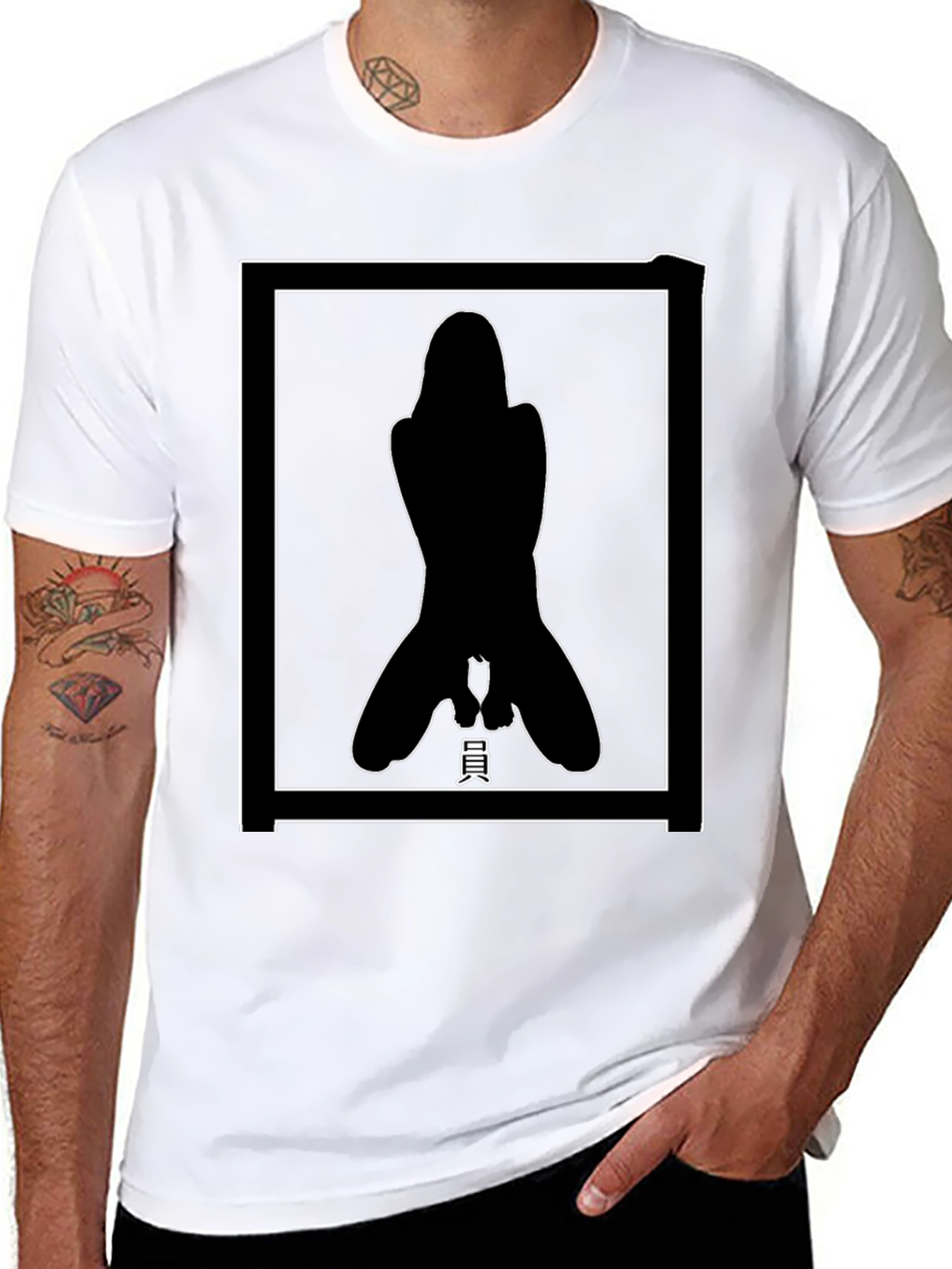 Edgy Graphic Tee - Bold Silhouette Design