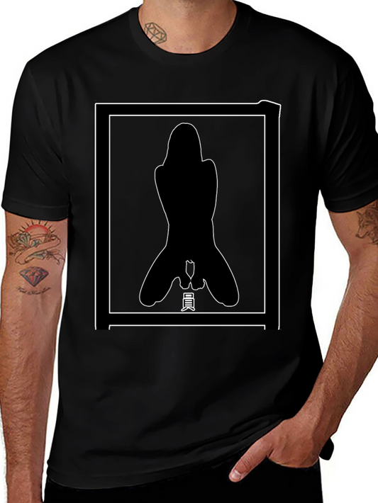 Edgy Graphic Tee - Bold Silhouette Design