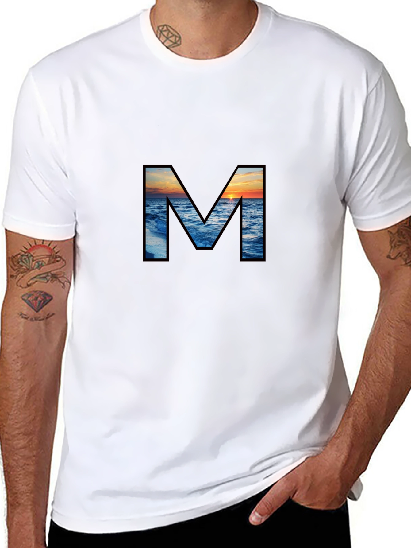 Ocean Sunset M Graphic Tee