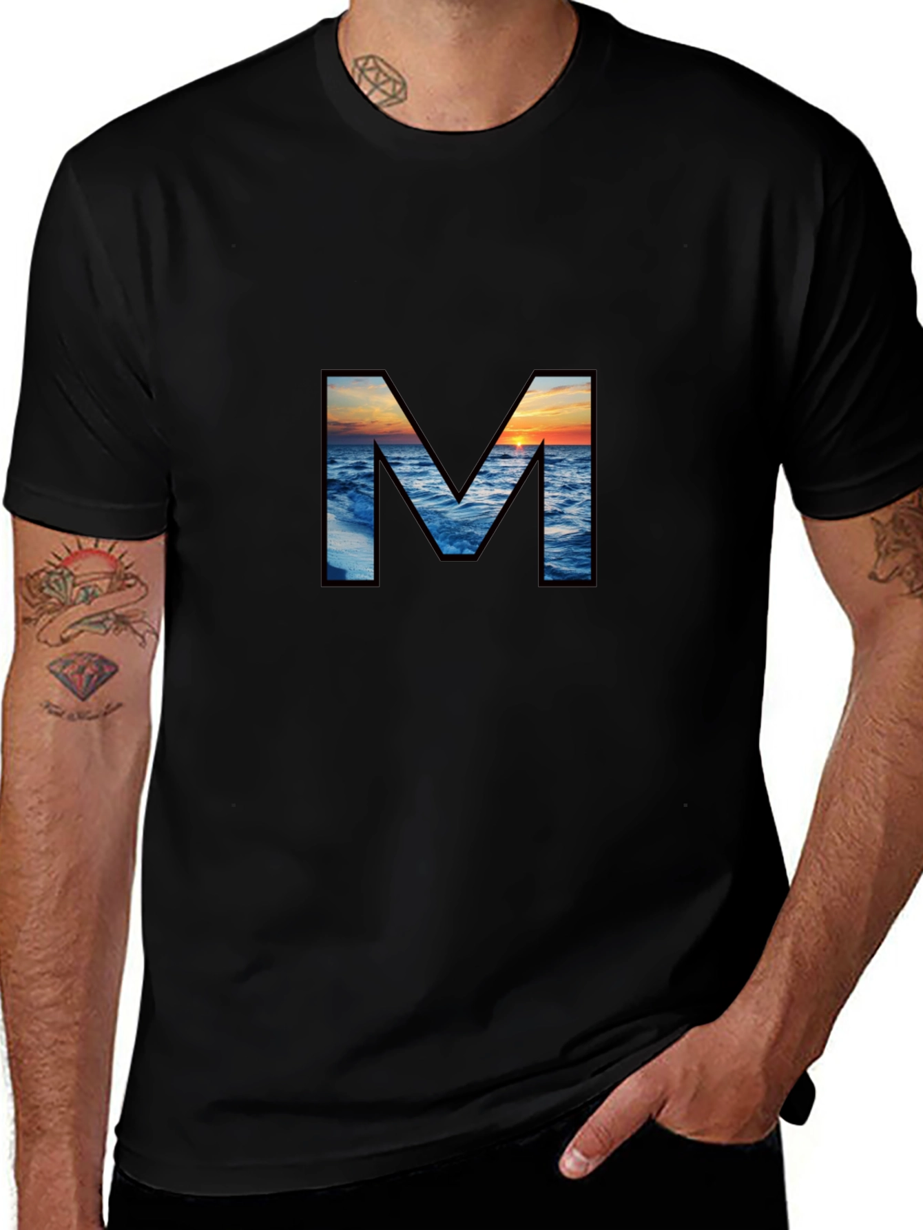 Ocean Sunset M Graphic Tee
