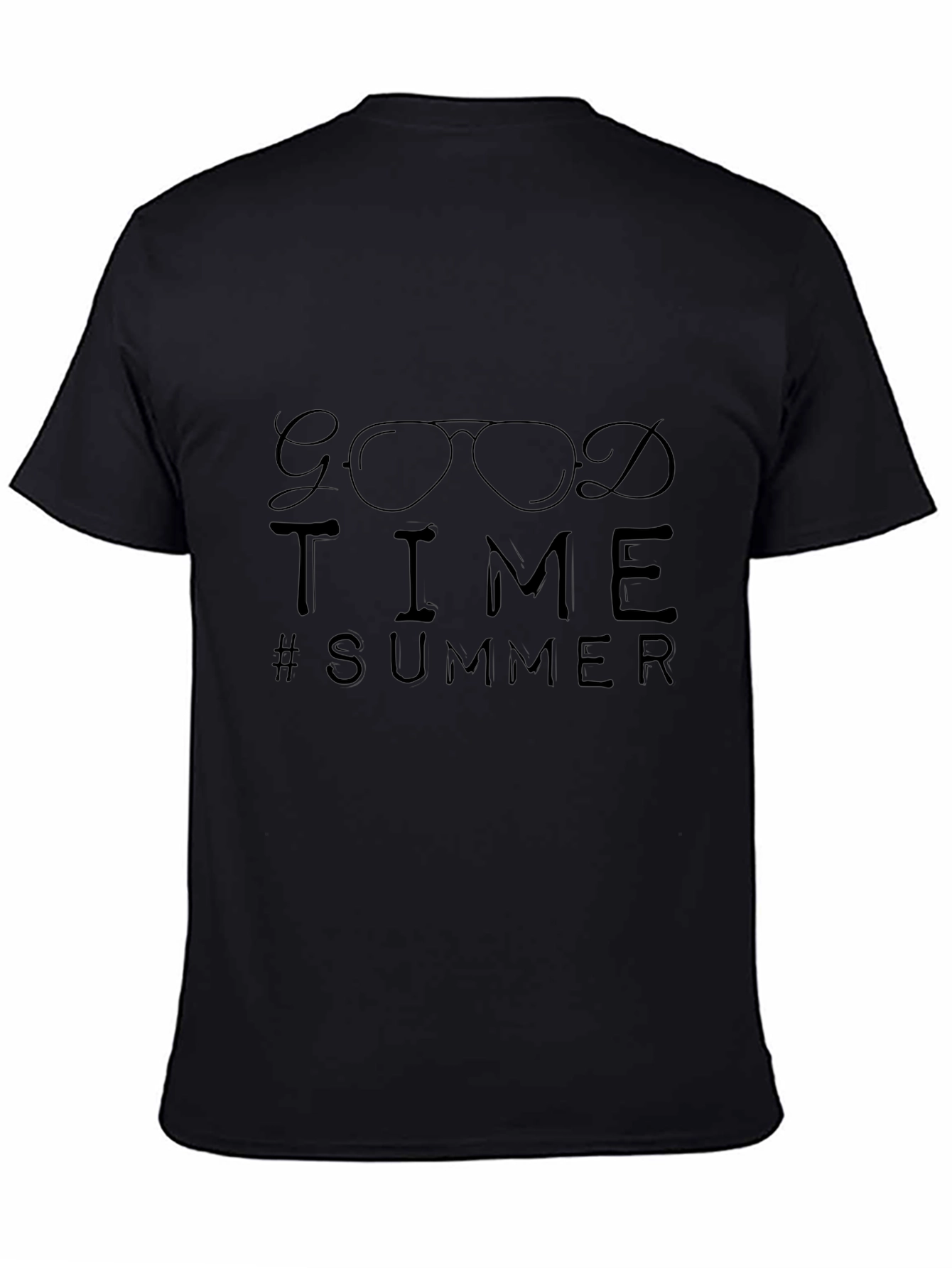 Good Time Summer Black Graphic Tee Shirt
