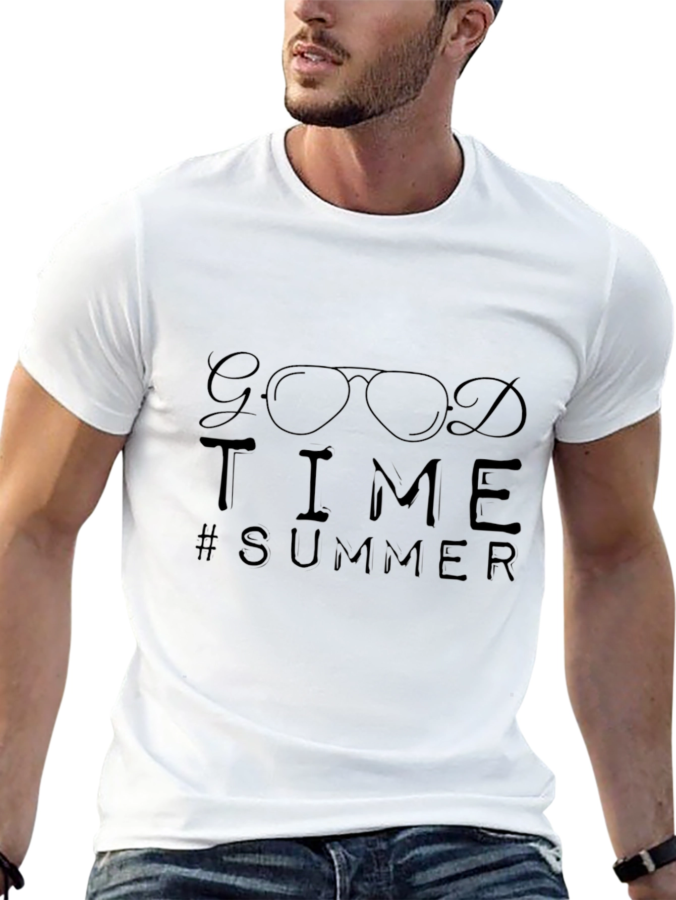 Good Time Summer Black Graphic Tee Shirt