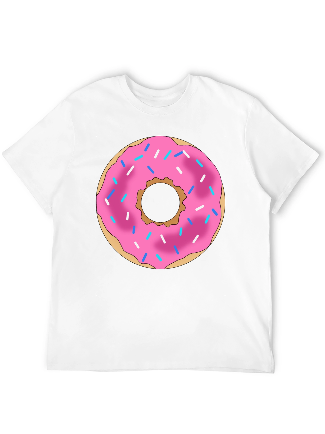 Donut Graphic Black T-Shirt Casual Wear